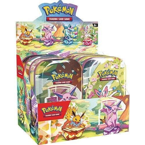 Pokemon TCG: Scarlet & Violet - Prismatic Evolutions Mini Tin Display